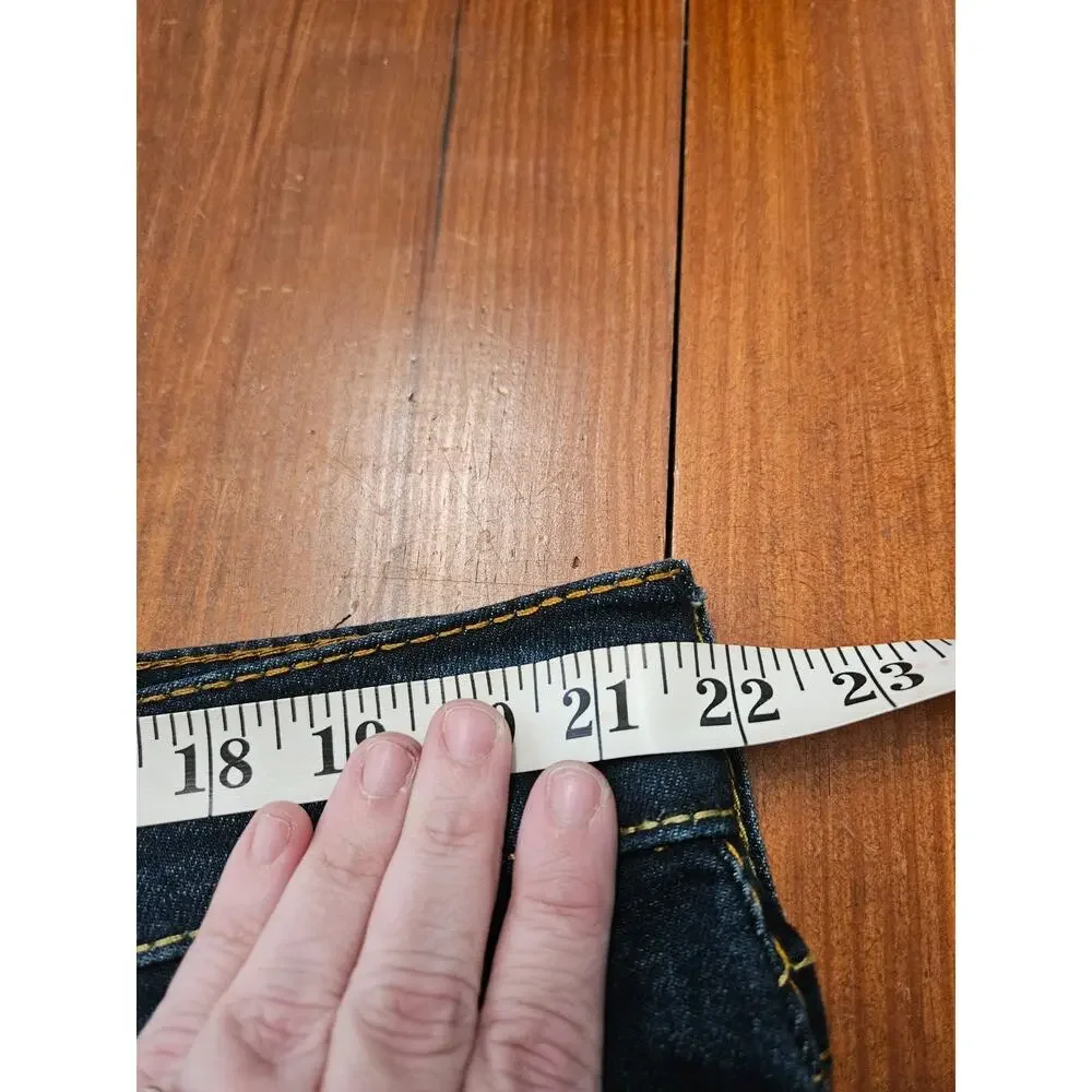 True Religion Rocco Relaxed Skinny Jeans Men 42 Dark Wash Flap Pocket Stretch